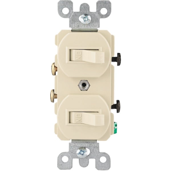 Single Pole Ivory 15A Quiet Duplex Switch